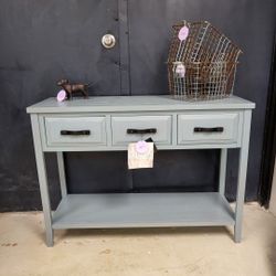 Distressed Pale Blue Aiden Console Table (Sofa Table)