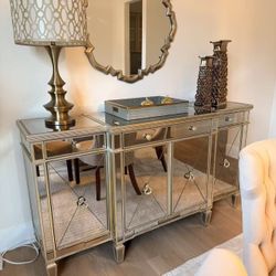 ✨ Z Gallerie Borghese Mirrored Buffet / Sideboard – Luxury Statement Piece ✨