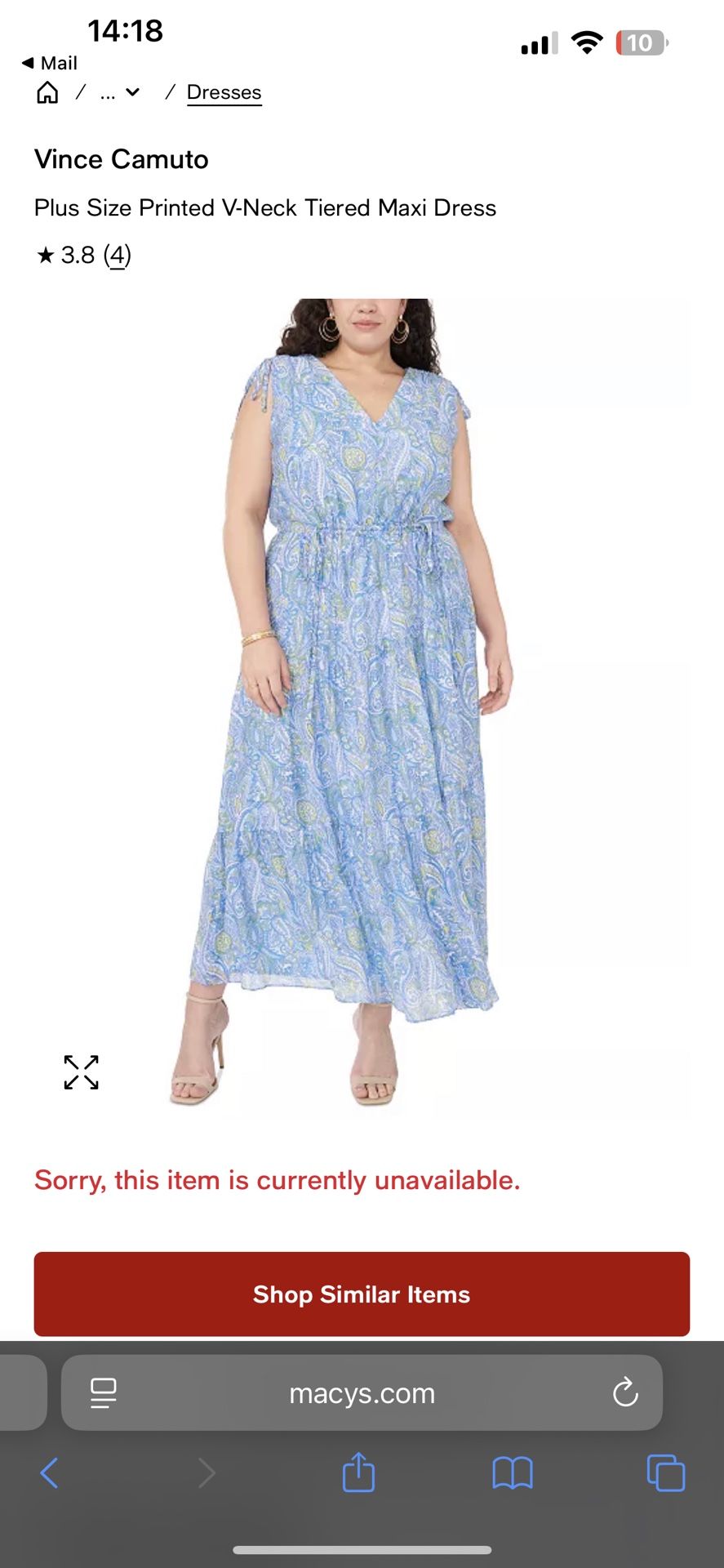 Macys Dress Blue With Hints Of Green