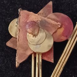 Abstract Vintage Copper& Brass Pin