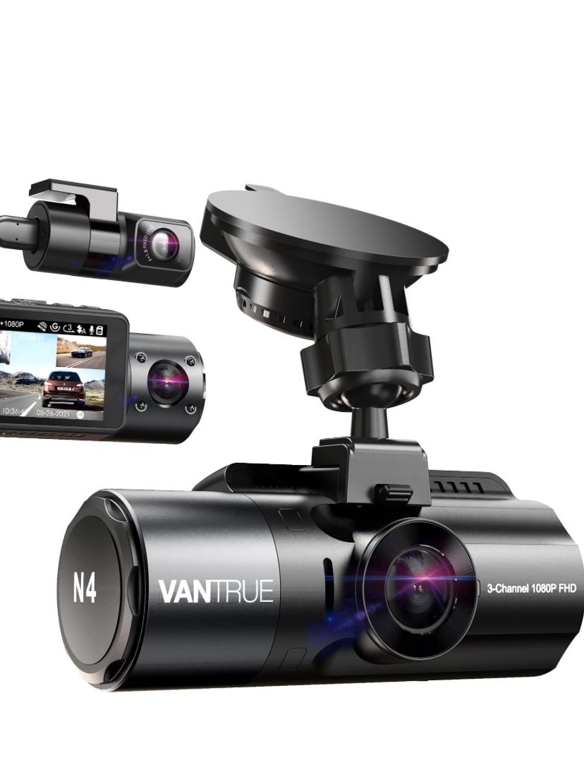 Dash Cam – Front, Interior & Rear (4K + 1080P) – Open Box, Never Used