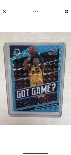 2019-20 Panini Mosaic Got Game Donovan Mitchel Blue Fluorescent Prizm /15 Rare