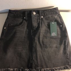 Women Size 0 Black Jean Skirt 