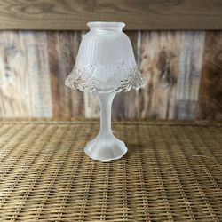 Princess House Vintage Frosted Pedestal Candle Holder