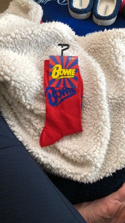 David Bowie women’s one size shoes socks new with tags!
