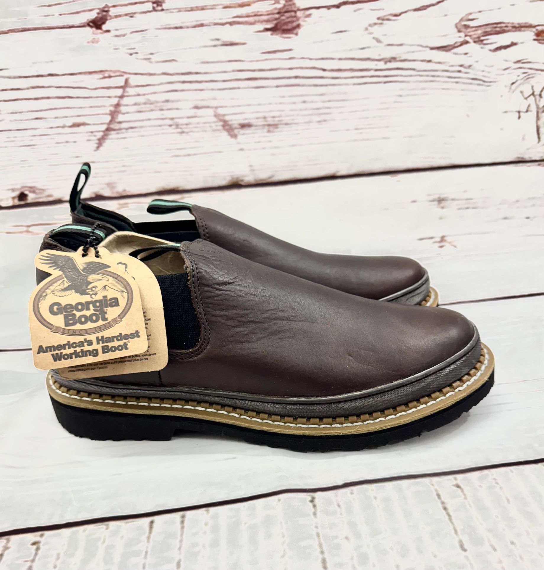 Georgia Boot Giant Romeo Brown Work Shoes Boots GR262 Slip Resistant Men's 13 