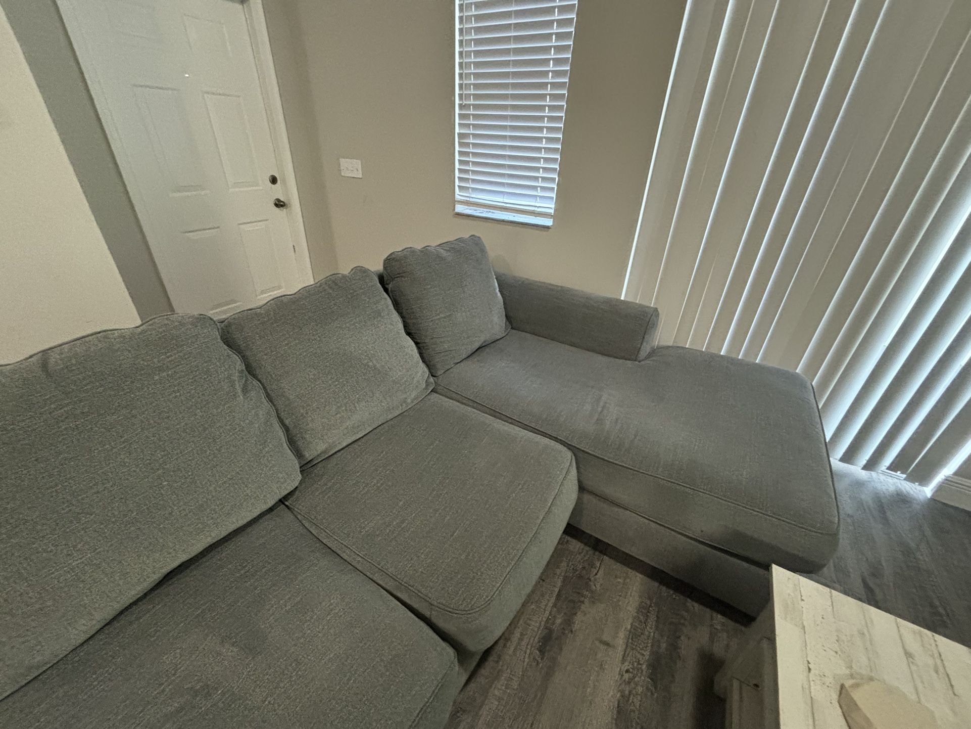 Gray L Shaped Sectional Couch
