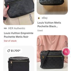 Louis  Vuitton  Metis  Pochette Black Shoulder Bag