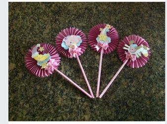 Party decorations, for cake toppers, centerpieces