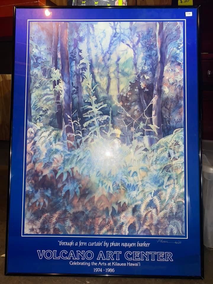 VOLCANO ART CENTER (Signed) & FRAMED Poster 1(contact info removed)
