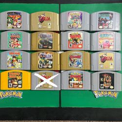 Nintendo 64 Games Kirby Zelda Pokemon DK 