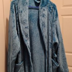 New Women's Teal Robe Size L/XL By Pavilia