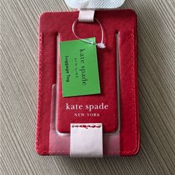 Kate Spade Just mine Red Luggage tag with letter M