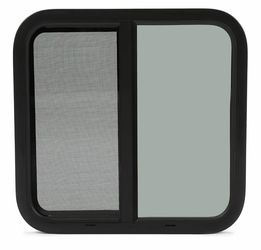 HECASA 24" W x 22" H RV Window Horizontal Sliding Window Camper Trailer Window Replacement W/Trim Ring