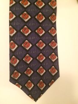 ESPN Tie with basketball design