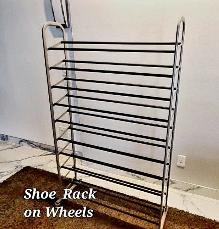 Rolling New 50 Pair Shoe Rack , Palm Springs