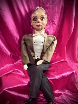 Charlie McCarthy Ventriloquist Dummy Doll Full Size Composition 1930s Bergen 36"