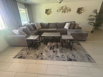 Sectional with one coffee table 2 end table
