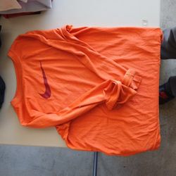 Orange Long Sleeve Nike Shirt