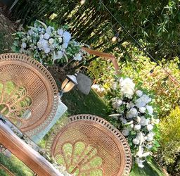 For Sale Only Artificial Wedding Floral Arrangements (Set of 2) Ivory & Greenery