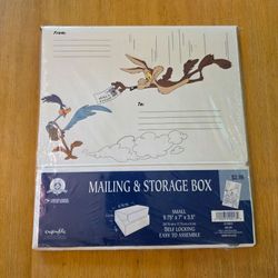 NEW - Looney Tunes USPS Mailing & Storage Box Roadrunner and Coyote