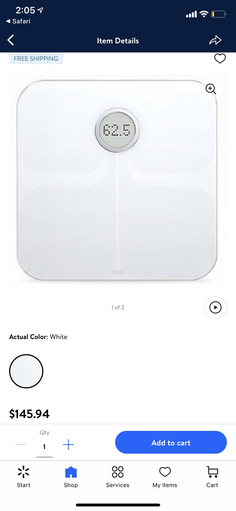 Fitbit Aria Smart Scale for Sale in Wilbraham, MA - OfferUp