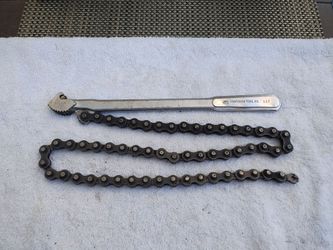 Vintage Owatonna Tool Co. #887 Chain Wrench USA Rare 36" Chain