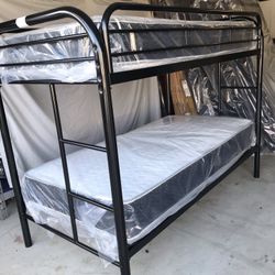 New Twin/Twin Bunkbed with Mattresses Included! 