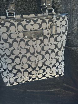 Coach gray tote bag