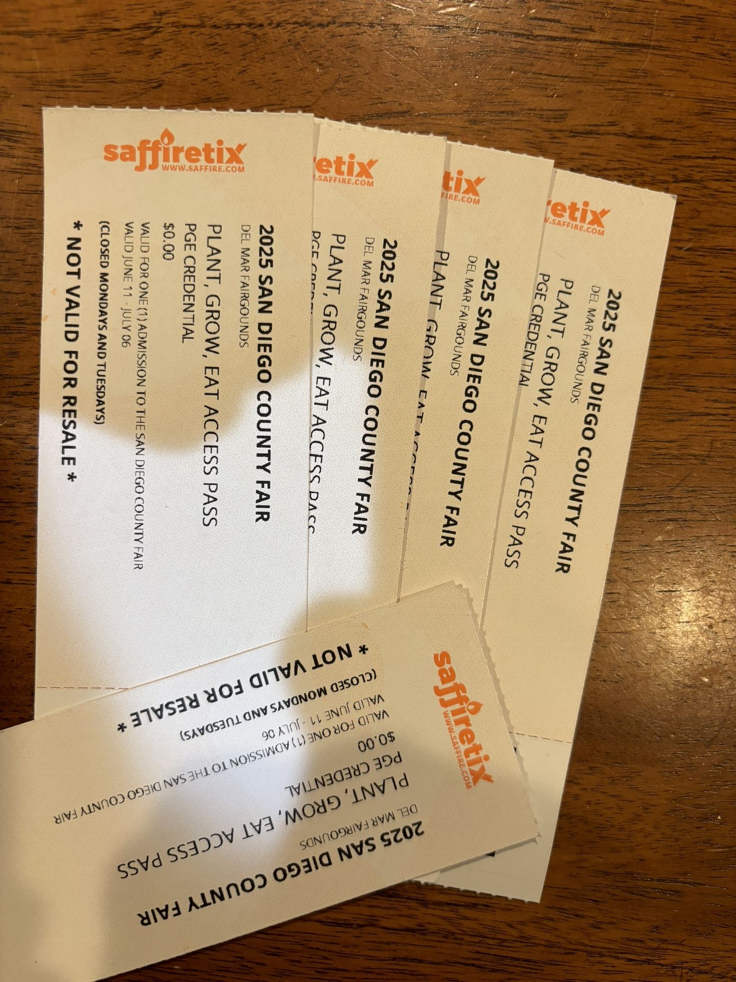 San Diego County Fair 2025 Adult Admission Tickets (20 available, $10 each)