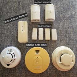Home Security Sensor Lot – Motion, Door, Glass Break & Smoke Detectors (10 pcs)