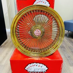 Player Wire Wheels 22x8 Gold 150 Spoke