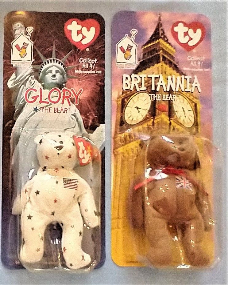 McDonald’s Teenie beanie baby set of 4 international bears1999, --