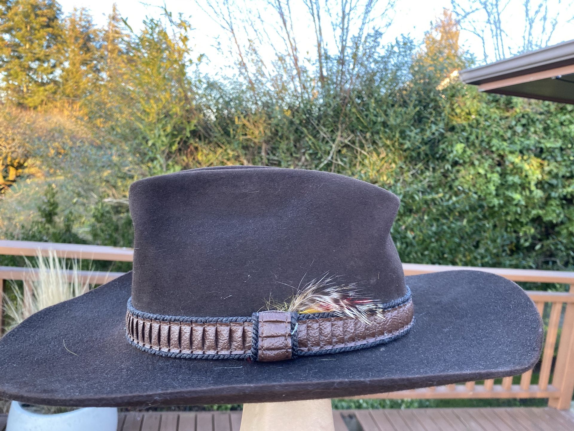 Stetson 4X Beaver Hat Vintage Stetson 4X Beaver Tan Cowboy Hat Size:... | Depop main image 3