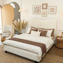 Queen Bed Frame NEW IN BOX White