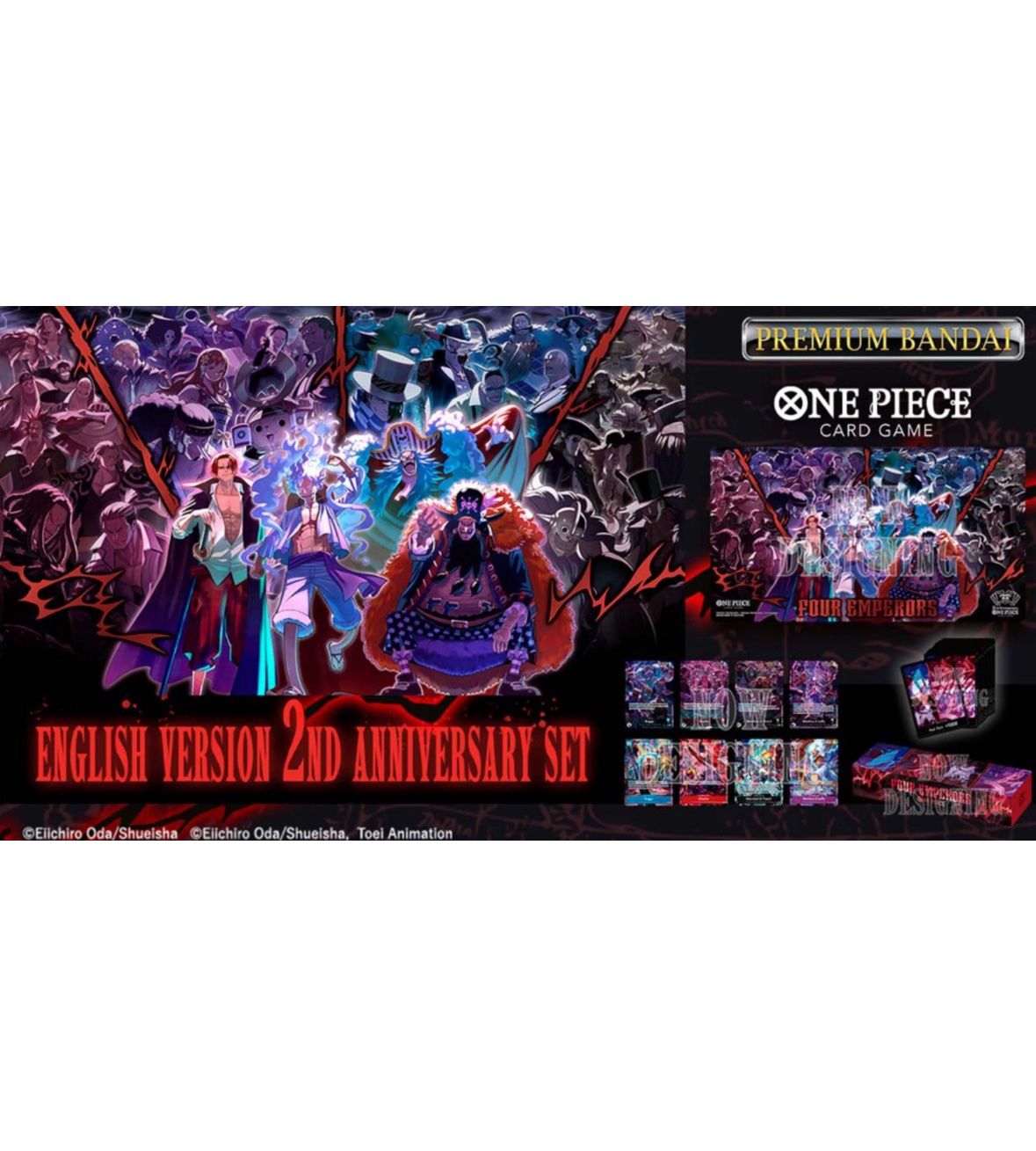 New Premium Bandai One Piece Card Game TCG 2nd Anniversary English Edition Set