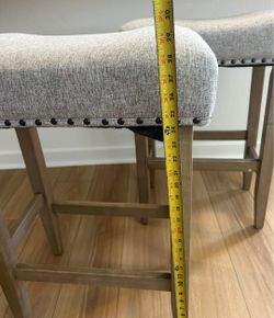 Upholstered Backless Counter Stools Set of 2