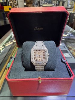 Cartier Santos Large – Natural Diamond Custom Set