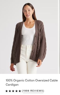 Knit Oversized Cardigan Sweater 