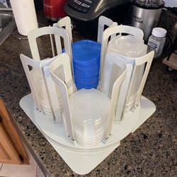 Swirl Around Tupperware Organizer – 12-Piece Storage Carousel Set