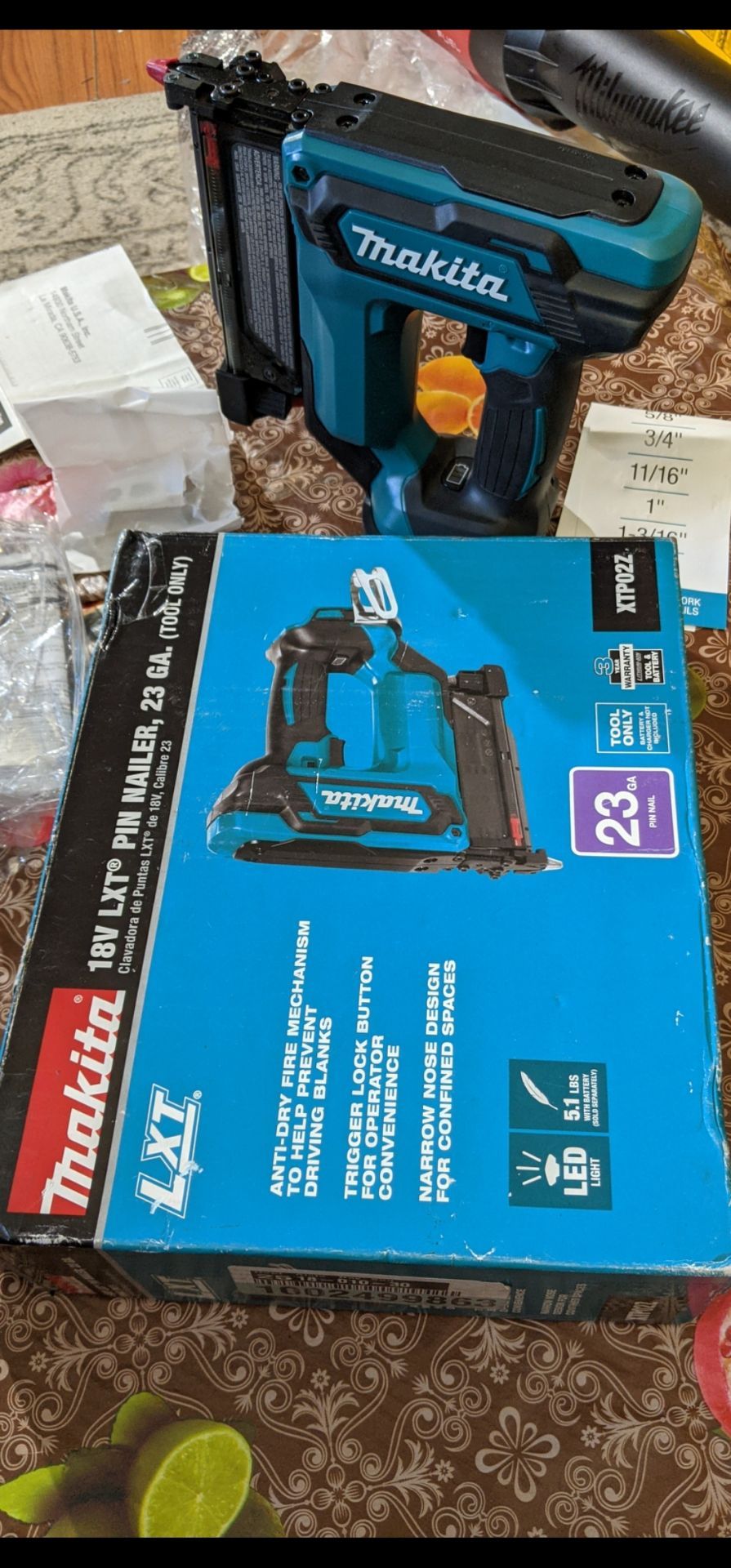 Makita
18V LXT Lithium-Ion 23-Gauge Cordless Pin Nailer (Tool-Only)