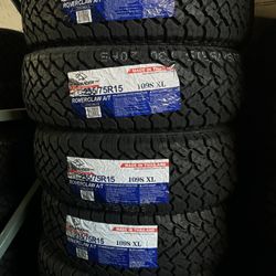 235/75R15 ATLANDER AT A SET OF FOUR NEW TIREs Ask me for any size we have more than 10,000 new and used! 14,15,16,17,18,19,20,22 and 24 on tires