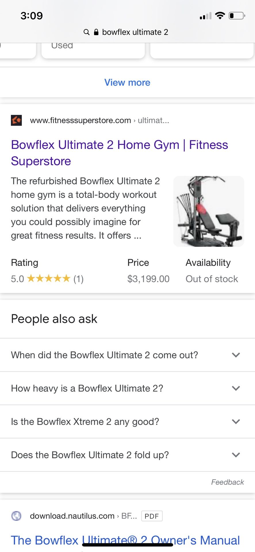Bowflex Ultimate 2 home gym bow flex Working out