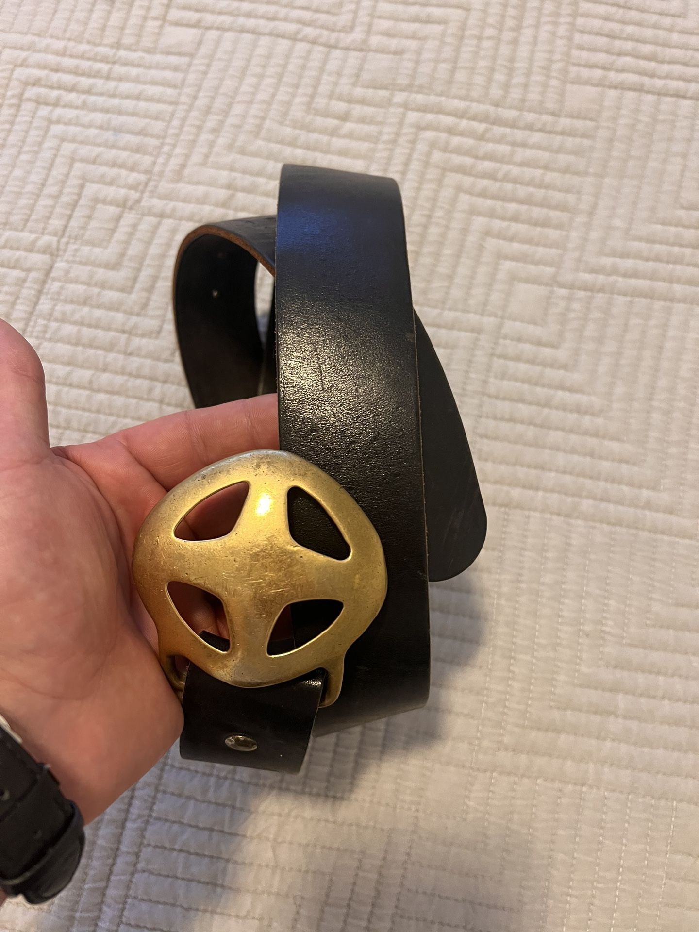 vintage leather belt from 1970! Sheriff LAURIE
