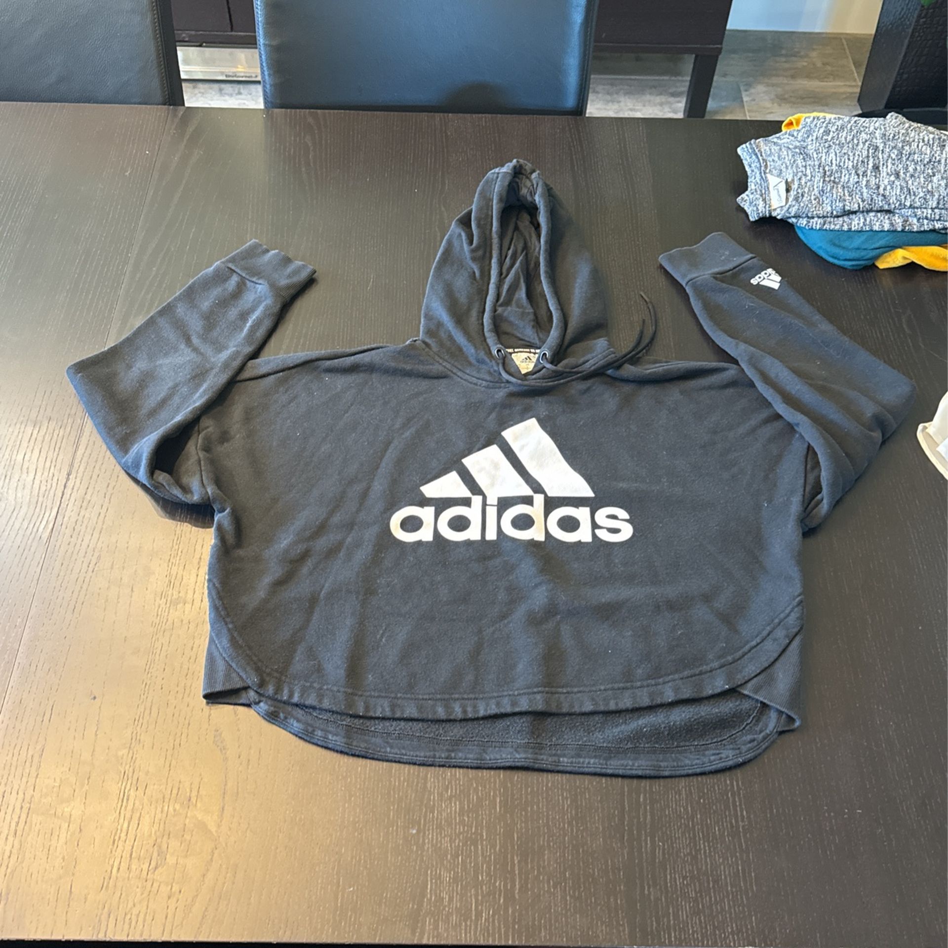 Women’s Adidas Hoodie - Cropped Hoodie -Black Hoodie - Adidas