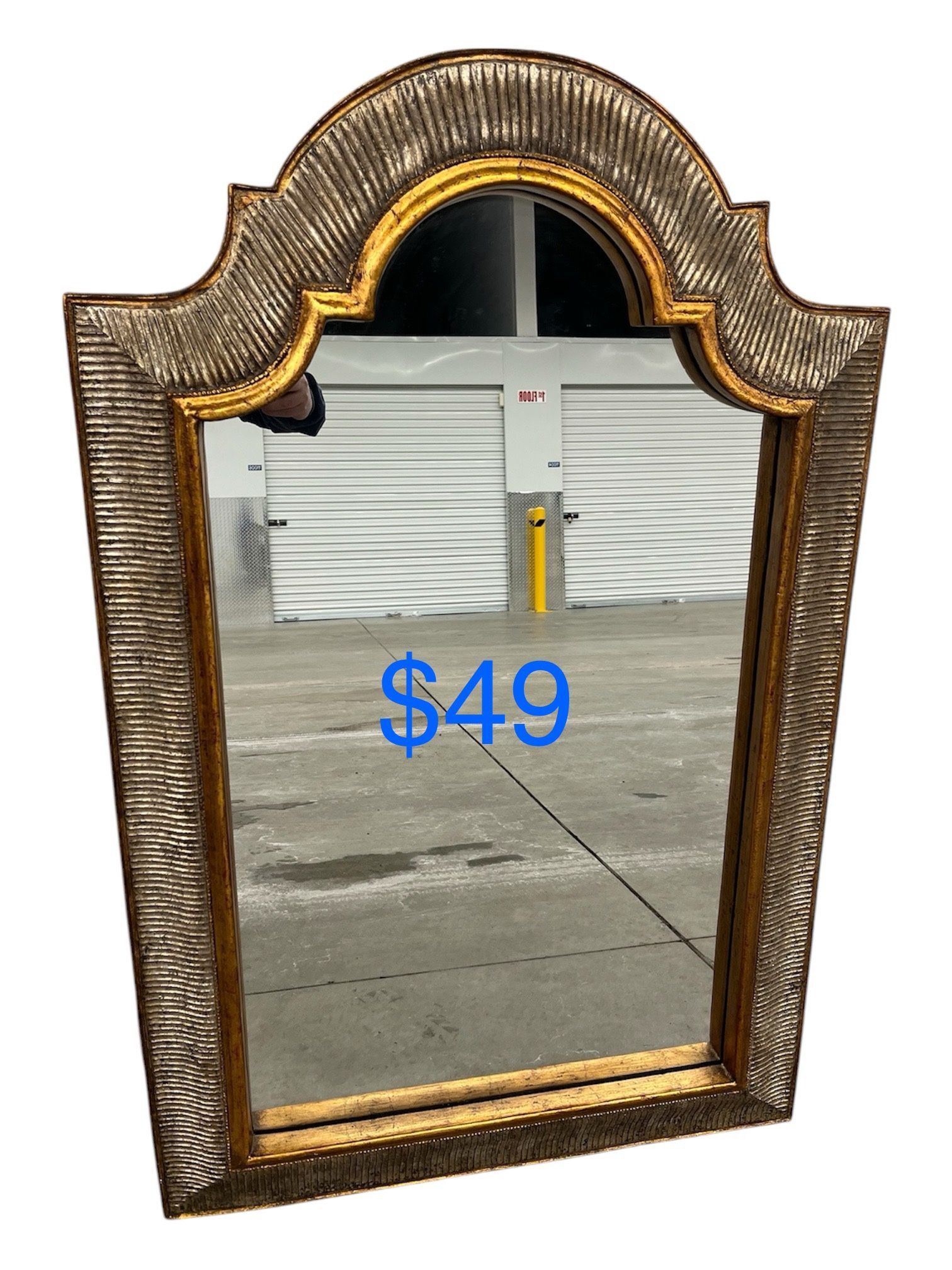 Vintage Bassett Mirror W Gold Trim