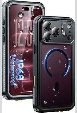 iPhone 18 Pro Max Case Waterproof IP68, Translucent Matte Black
Fit for Magsafe