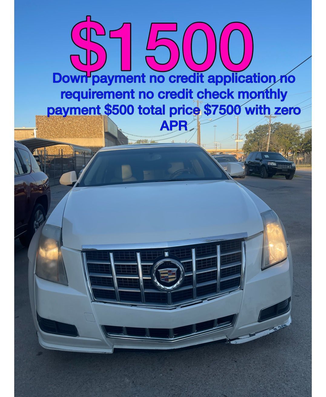 2012 Cadillac CTS No Credit Check No Requirements 