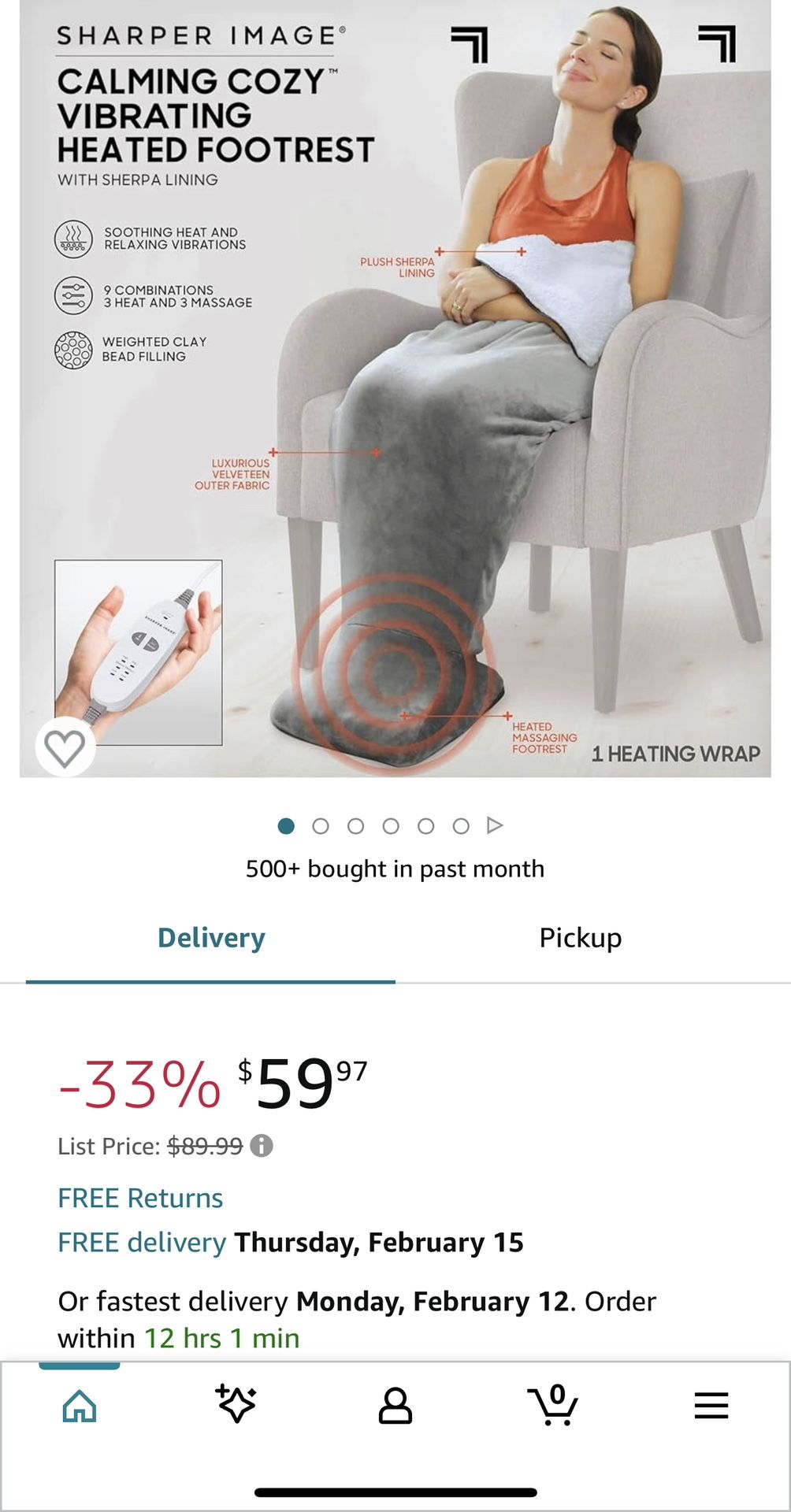 Calming Cozy Vibrating Heated Footrest