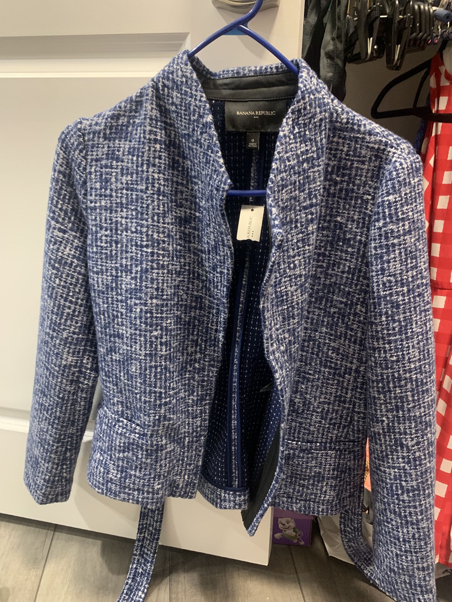 Banana Republic Blue Blazer Size 0 (New With Tags)